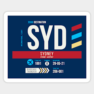 Sydney (SYD) Airport Code Baggage Tag Magnet